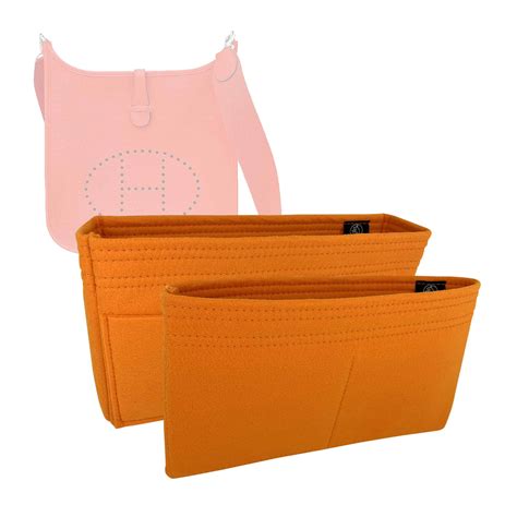 hermes plastic organizer shoulderbag|bag insert Hermes evelyne pm.